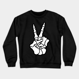 Skeleton Hand Peace Sign Crewneck Sweatshirt